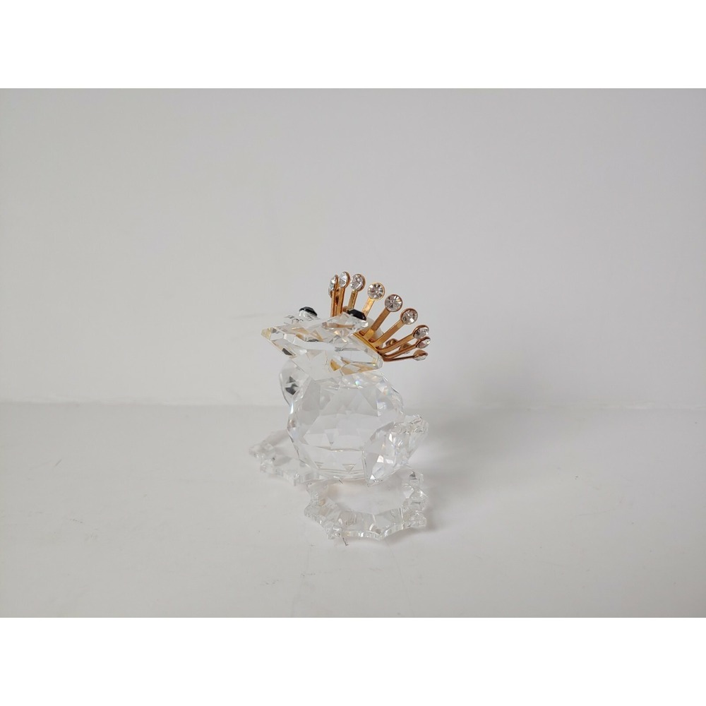 Crystal zoo frog prince large frog with crown